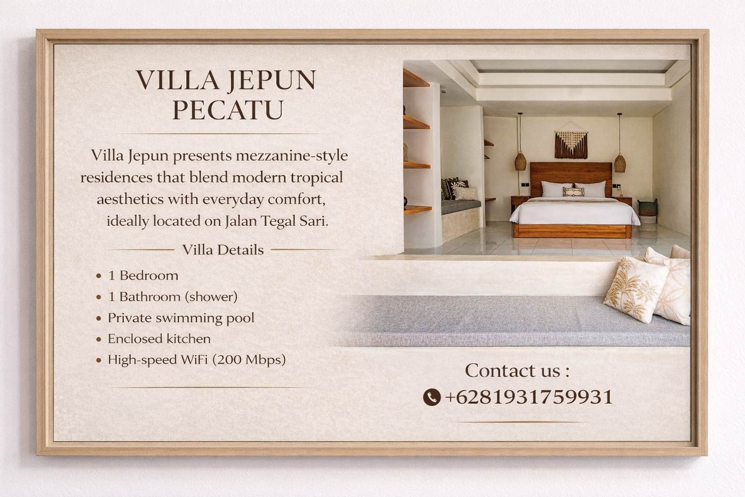 Вилла, 1 спальня